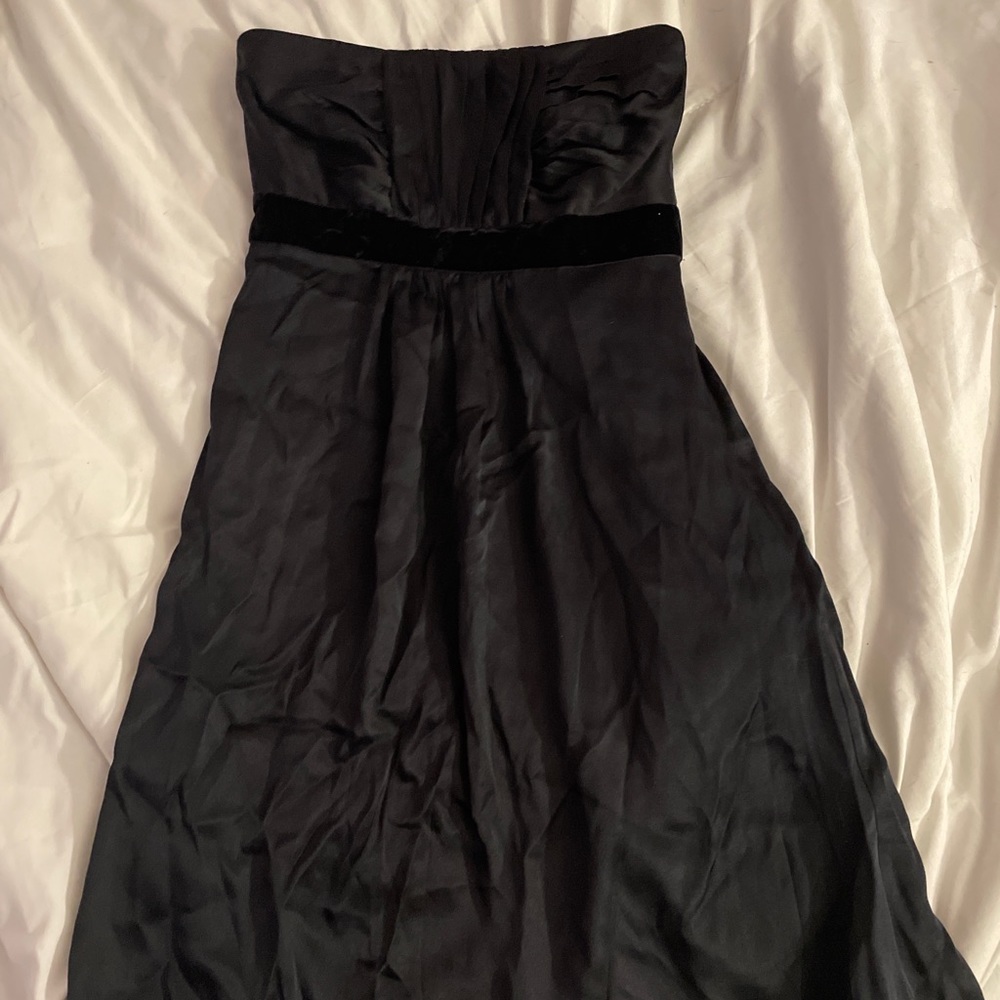 Banana republic black silk dress